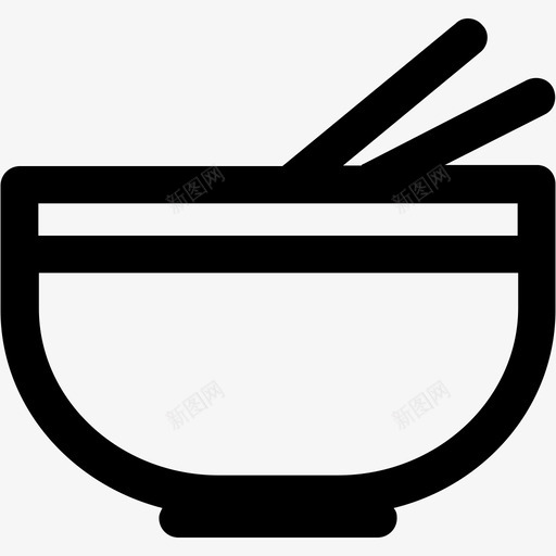 中餐汤面图标svg_新图网 https://ixintu.com 中餐 乐 吃 汤 碗 筷子 菜 面