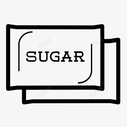 糖包方形咖啡图标svg_新图网 https://ixintu.com 方形咖啡 糖包