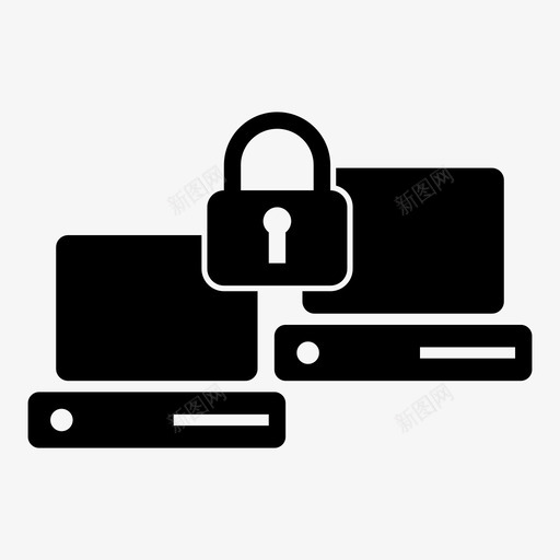安全连接锁定连接系统图标svg_新图网 https://ixintu.com 专用 受保护 安全 安全网络 安全连接 系统 证明 锁定连接