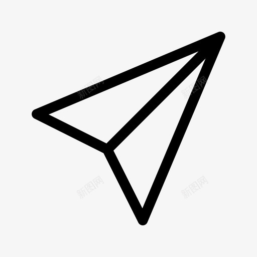纸平面箭头光标图标svg_新图网 https://ixintu.com 光标 发送 文本 消息 简单图标 箭头 纸平面 邮件