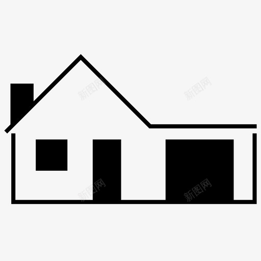 住宅公寓宅基地图标svg_新图网 https://ixintu.com 住宅 公寓 婴儿床 宅基地 家庭 车库