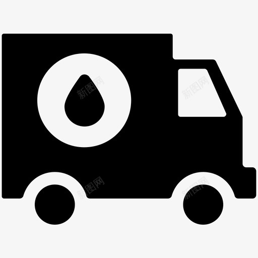 送水供水运货车图标svg_新图网 https://ixintu.com 供水 供水车 矿泉水供应 运货车 送水