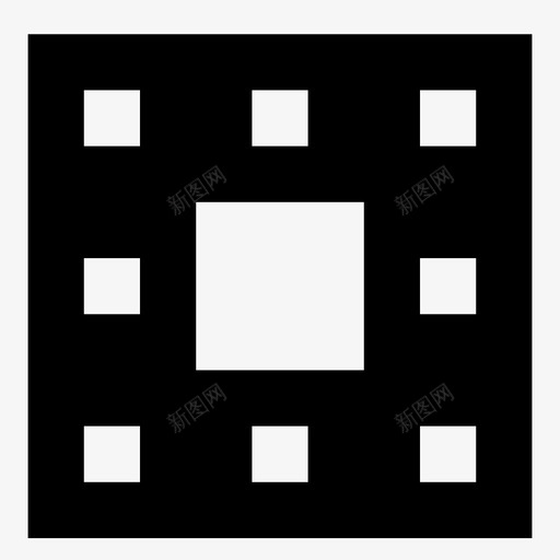 分形符号sierpinski地毯图标svg_新图网 https://ixintu.com sierpinski地毯 业务 分形 分形曲线 数学 数学集合 符号 系统 自相似 重复 项目