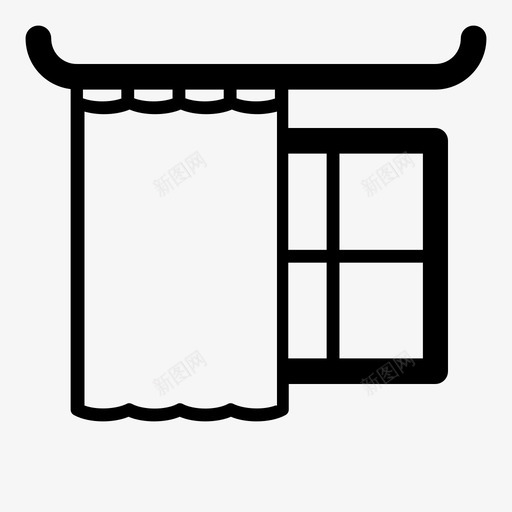 百叶窗窗帘玻璃图标svg_新图网 https://ixintu.com 玻璃 百叶窗 窗帘 窗户 装配