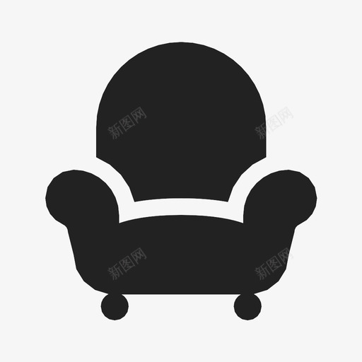 扶手椅坐垫躺椅图标svg_新图网 https://ixintu.com 休息椅 坐垫 座椅 扶手椅 摇椅 躺椅