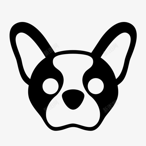 法国斗牛犬伴侣宠物图标svg_新图网 https://ixintu.com 伴侣 宠物 小狗 法国斗牛犬