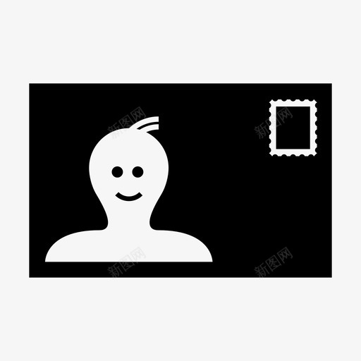 照片id许可证邮件图标svg_新图网 https://ixintu.com 个人 照片id 网络 蜗牛邮件 许可证 通行证 邮件 邮政