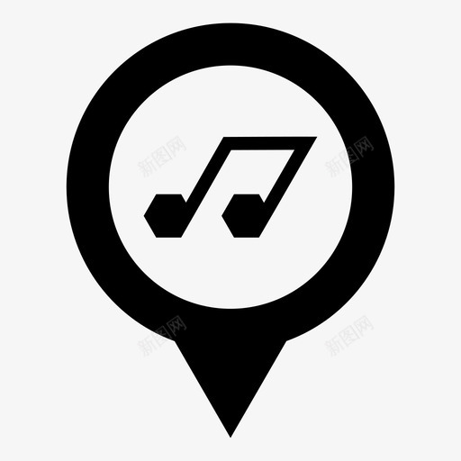 音乐商店商店刻度图标svg_新图网 https://ixintu.com pin 位置标记针 刻度 商店 多媒体 导航 指针 笔记 音乐商店 音乐场地 音乐笔记