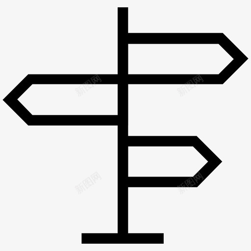 方向标志标志板标志图标svg_新图网 https://ixintu.com 小径 方向标志 标志 标志板 路标 道路 里程标