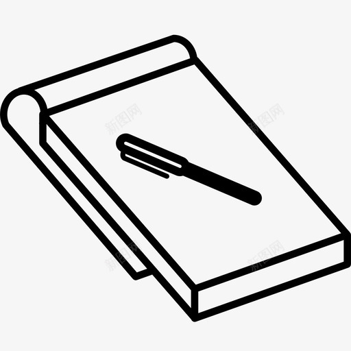记事本绘图纸图标svg_新图网 https://ixintu.com 日常生活 素描 素描本 纸 绘图 记事本 铅笔