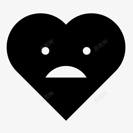 心面部表情感觉图标svg_新图网 https://ixintu.com 关系 心 悲伤 情绪 感觉 爱 痛苦 面部表情