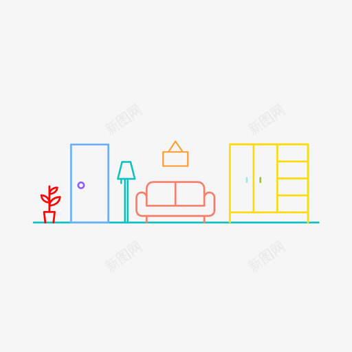 客厅舒适家具图标svg_新图网 https://ixintu.com 休息室 客厅 家 家具 家庭室 舒适