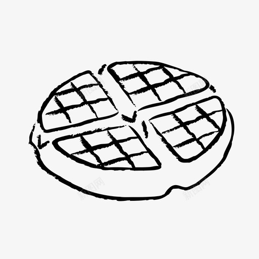 华夫饼早餐甜点图标svg_新图网 https://ixintu.com 华夫饼 吃 早餐 甜点 美味 食物 黑板咖啡