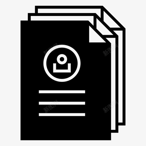 简介报表报告图标svg_新图网 https://ixintu.com 员工 客户 帐户 应用程序 报告 报表 文档 用户 简介 纸张