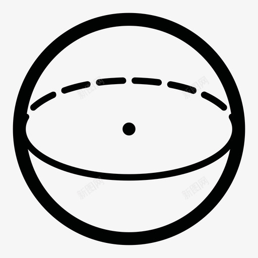 球体形状半径图标svg_新图网 https://ixintu.com 中心 几何 半径 周长 图形 圆 尺寸 形状 测量 球体 直径 装配