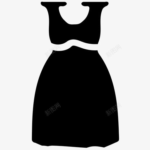 连衣裙衣服夏装图标svg_新图网 https://ixintu.com 全裙连衣裙 夏装 衣服 连衣裙