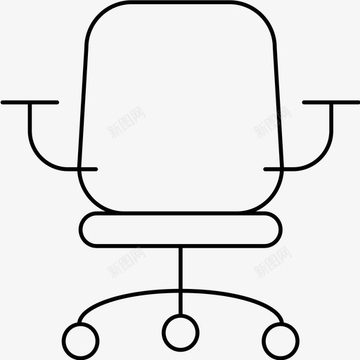 办公椅工作椅转椅图标svg_新图网 https://ixintu.com 办公椅 坐椅 工作椅 座椅 转椅
