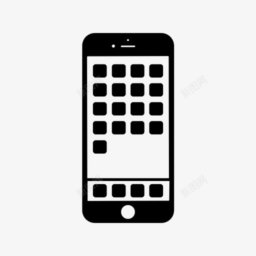 智能手机应用程序电子设备主屏幕图标svg_新图网 https://ixintu.com ios iphone iphone6 主屏幕 手机 智能手机应用程序 电子设备