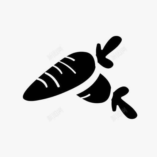 胡萝卜蔬菜零食图标svg_新图网 https://ixintu.com 健康 手绘 根茎类蔬菜 素描 胡萝卜 营养 蔬菜 配料 零食