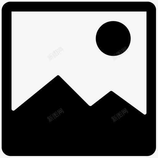 风景摄影图标svg_新图网 https://ixintu.com 图像 图片 山脉 平滑实体图标 快照 摄影 风景
