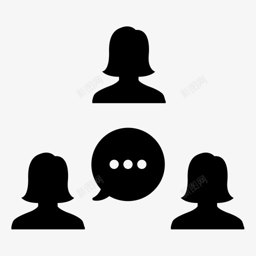 沟通信息人物图标svg_新图网 https://ixintu.com 三 人物 会议 信息 团队团队 支持小组 沟通 演讲 演讲泡泡 用户 谈话