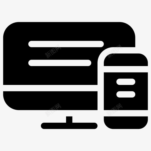 响应式形交互式图标svg_新图网 https://ixintu.com 交互式 响应式设计 图形 布局 用户友好 界面 触摸屏 设计-实心图标