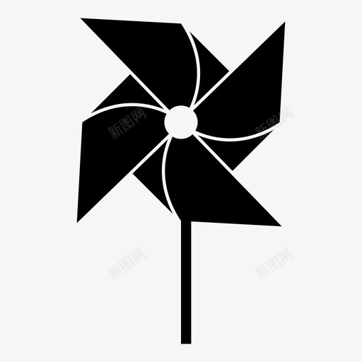 风车风纸图标svg_新图网 https://ixintu.com 旋转 玩具 纸 花园 风 风车