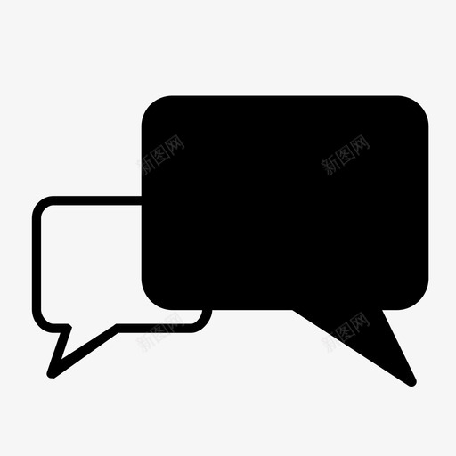 顾问谈话对话讨论图标svg_新图网 https://ixintu.com 会议 对话 提示 暗示 消息 讨论 通信 顾问谈话