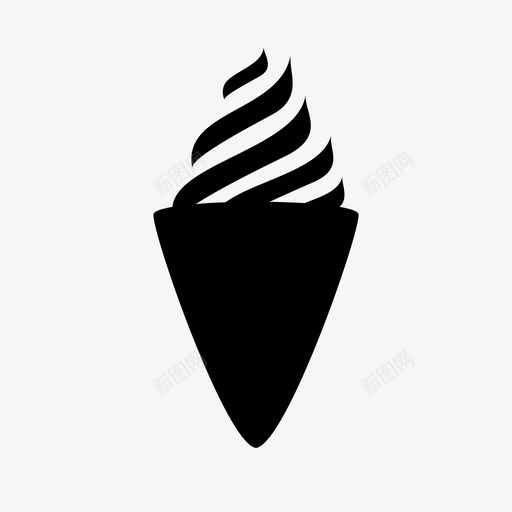 雪糕筒冰淇淋筒甜品图标svg_新图网 https://ixintu.com 冰淇淋筒 冰激凌 冰糕 冷冻食品 凝胶 果子露 款待 点心 甜品 甜点 雪糕筒