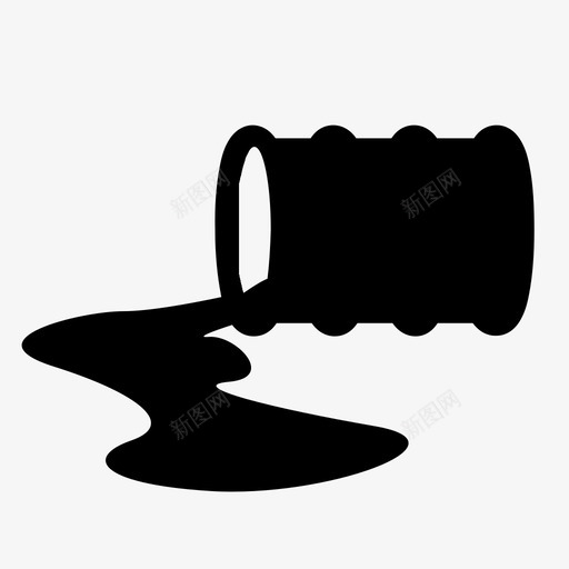 溢油漏油桶图标svg_新图网 https://ixintu.com 储存 垃圾桶 容器 桶 液体 溢油 漏油