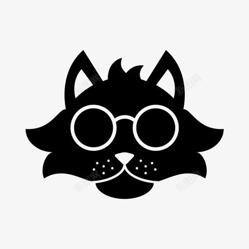 猫野猫猫咪图标svg_新图网 https://ixintu.com 动物脸 宠物动物 家养哺乳动物 小猫 猫 猫咪 看看猫拖进来了什么 野猫 黑猫