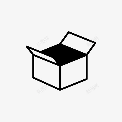 包装盒子打开图标svg_新图网 https://ixintu.com 包装 打开 打开包装 打开盒子 盒子 简单的东西