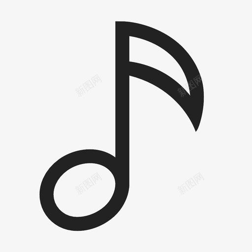 音符音频乐谱图标svg_新图网 https://ixintu.com 乐谱 声音 音符 音频