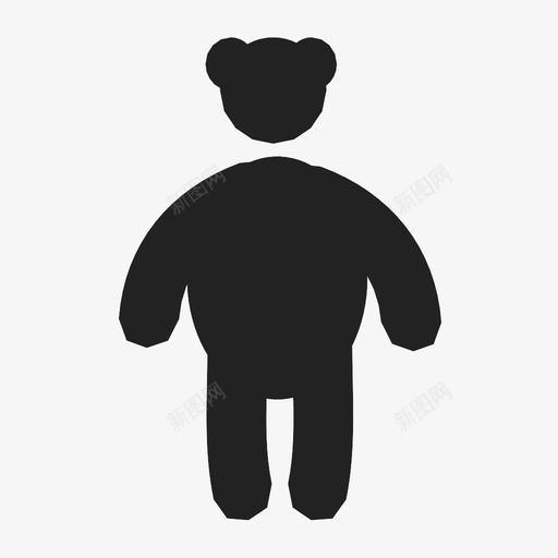 正面熊站立图标svg_新图网 https://ixintu.com 正面熊站立