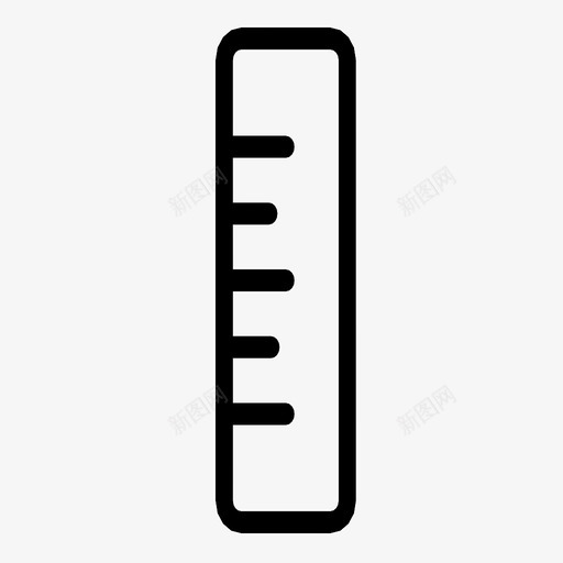 直尺学校刻度图标svg_新图网 https://ixintu.com 刻度 厘米 学校 工具 直尺 米 英寸 距离 量具