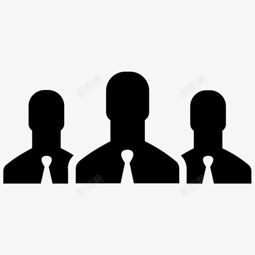 商务人士白领团队图标svg_新图网 https://ixintu.com 办公室 同事 员工 商务人士 团体 团队 男士 白领 社交 社区