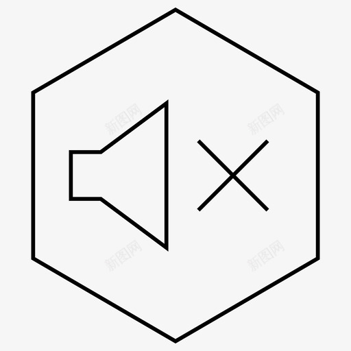 静音ui立体声图标svg_新图网 https://ixintu.com ui 声音 多媒体控件 扬声器控制 扬声器音量关闭 扬声器音量零 歌曲 用户界面 立体声 视频 静音