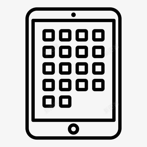 平板电脑屏幕ipadmini图标svg_新图网 https://ixintu.com ipadair ipadmini 安卓 小工具 屏幕 平板电脑 应用程序 苹果 设备 超赞的轮廓图标
