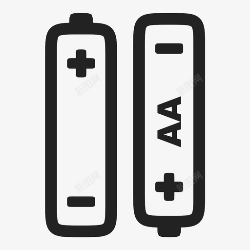 aa电池图标svg_新图网 https://ixintu.com aa电池