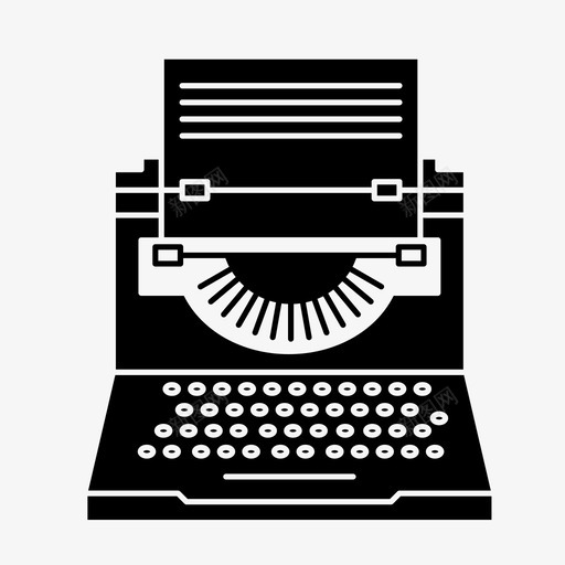 打字机古董书籍图标svg_新图网 https://ixintu.com 书籍 印刷品 古董 打字机 文本 新闻 老式打字机 老式时尚