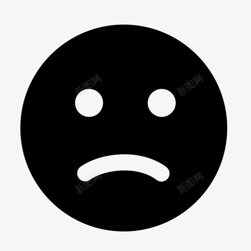 悲伤的脸情绪面部表情图标svg_新图网 https://ixintu.com 微笑 悲伤的脸 情绪 表情 面部表情