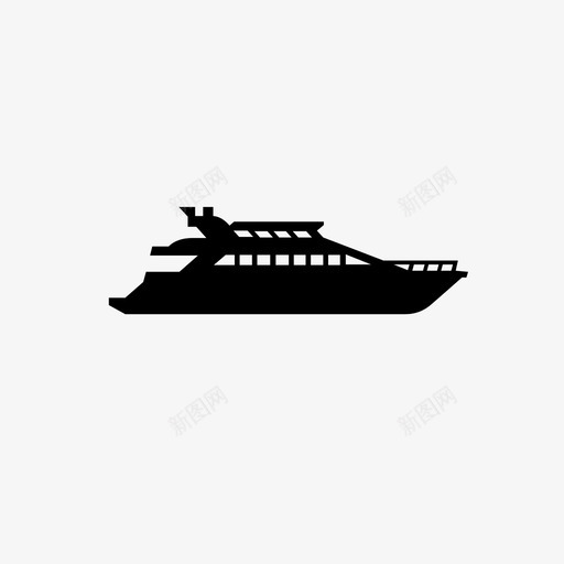 游艇船划船图标svg_新图网 https://ixintu.com 划船 夏季 帆船 海上 海洋 游艇 船 运输
