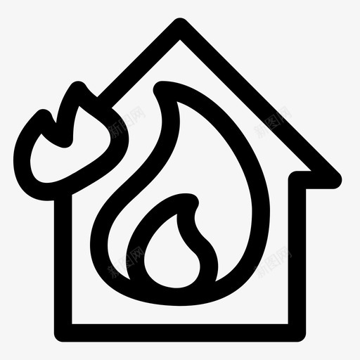 火灾房屋小屋图标svg_新图网 https://ixintu.com 位置 地点 小屋 居住空间 房东 房地产 房地产经纪人 房屋 火灾 管理
