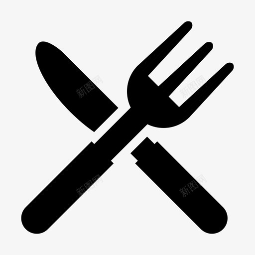 食品银器餐厅图标svg_新图网 https://ixintu.com 刀 厨房 叉子 吃饭 晚餐 银器 食品 餐具 餐厅 餐桌