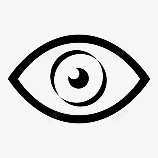 眼睛看得见看见图标svg_新图网 https://ixintu.com 看得见 看见 眼睛