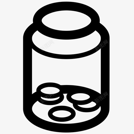 钱罐金融机构玻璃罐图标svg_新图网 https://ixintu.com 付款 储蓄 商店 玻璃罐 购买 金融机构 钱箱 钱罐