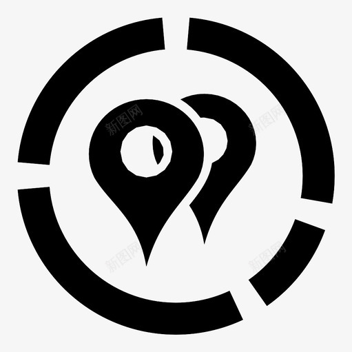 精确定位位置地图图标svg_新图网 https://ixintu.com 位置 地图 地图标记 定位 导航 点 精确定位
