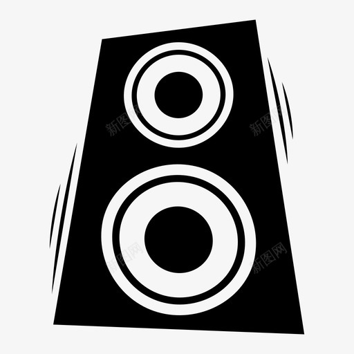 扬声器音量低音炮图标svg_新图网 https://ixintu.com 低音炮 卡通 图标 声音 快乐 扬声器 有趣 素描 音乐 音量