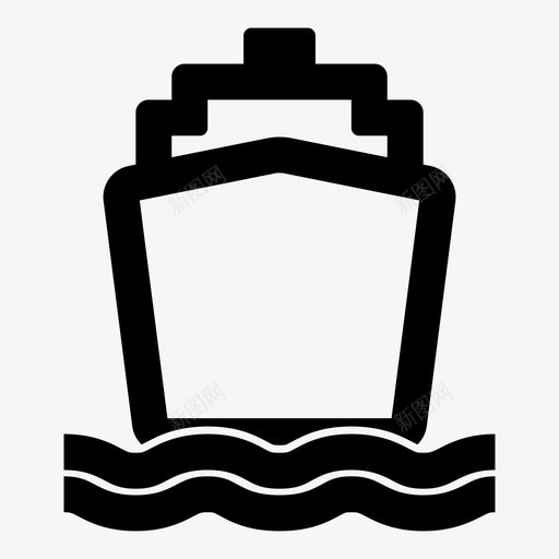船船长游轮图标svg_新图网 https://ixintu.com 救生衣 海洋 海浪 游轮 线型 船 船长