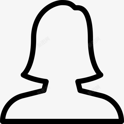 女性用户粉色图标svg_新图网 https://ixintu.com 人物 人物线图标 人类 夫人 女士 女孩 女性 小姐 用户 粉色